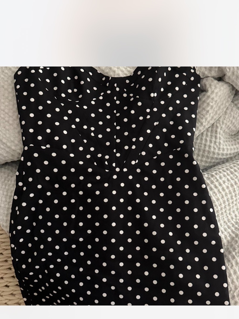 Zara Black Polka Dot Spaghetti Strap Mini Dress - Picture 4 of 6
